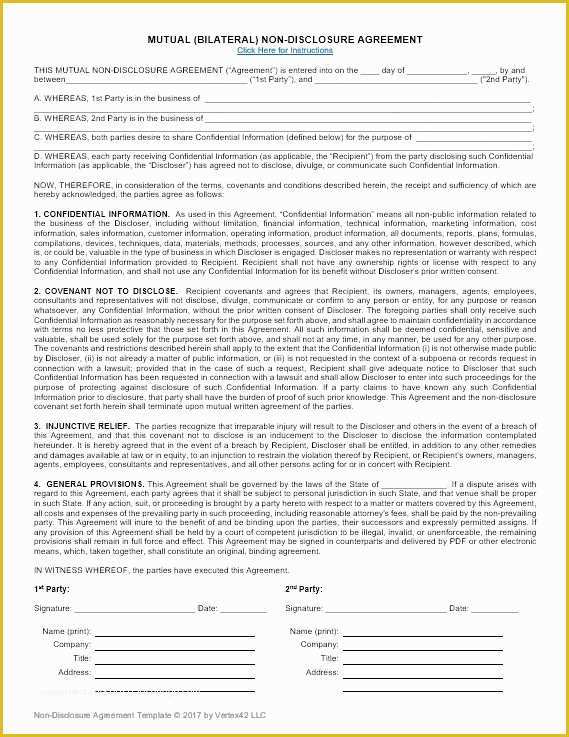 Free Nda Template Of Download A Free Non Disclosure Agreement Nda or