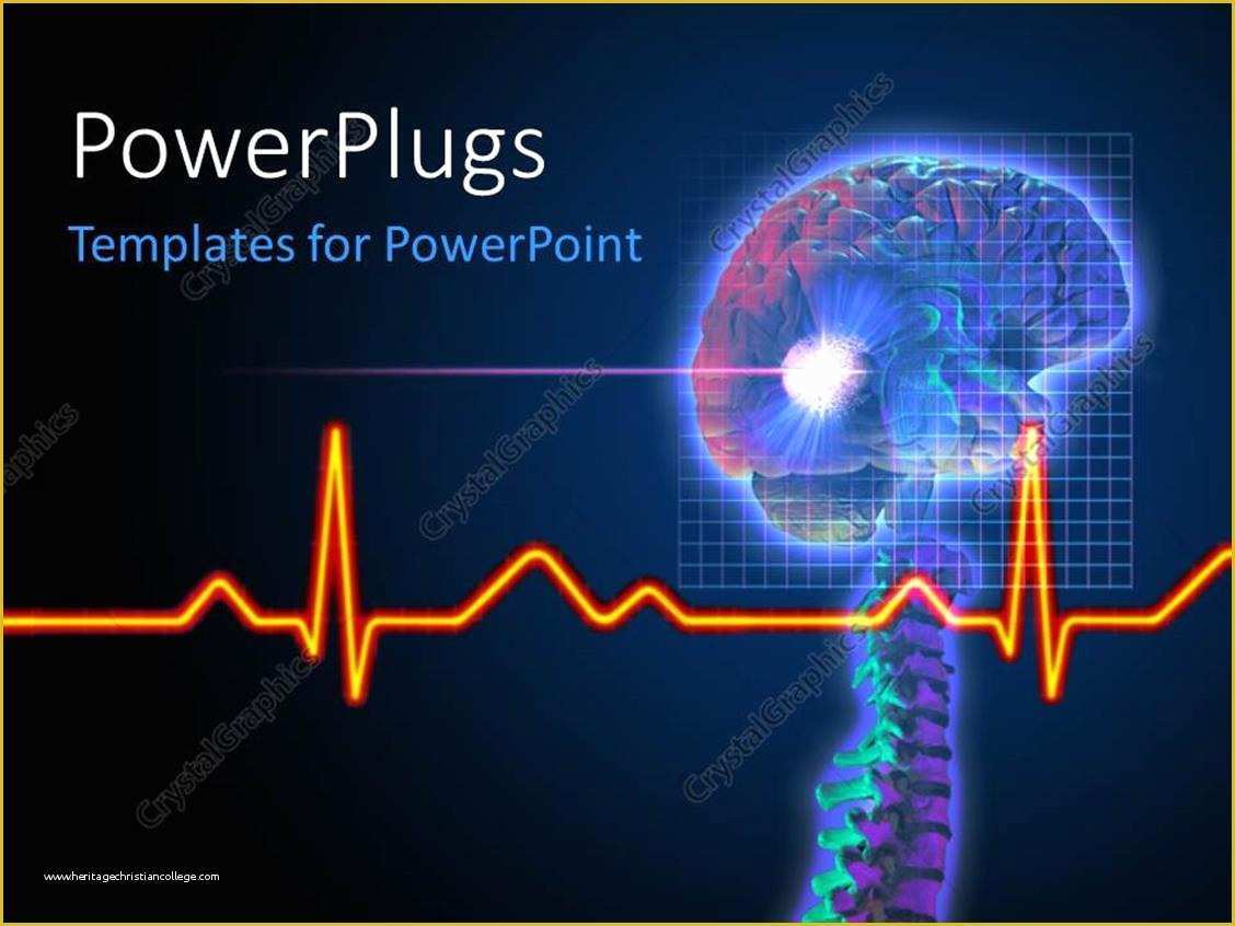 Free Neurology Powerpoint Templates Of Powerpoint Template Ecg Wave In Front and Brain Tumor