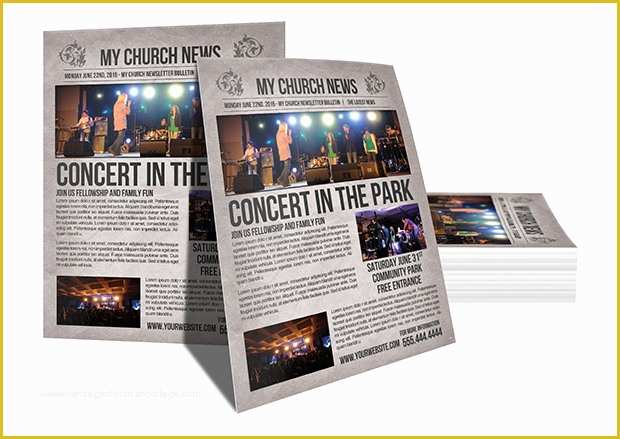 Free News Bulletin Templates Of Church Newspaper Bulletin Digital316