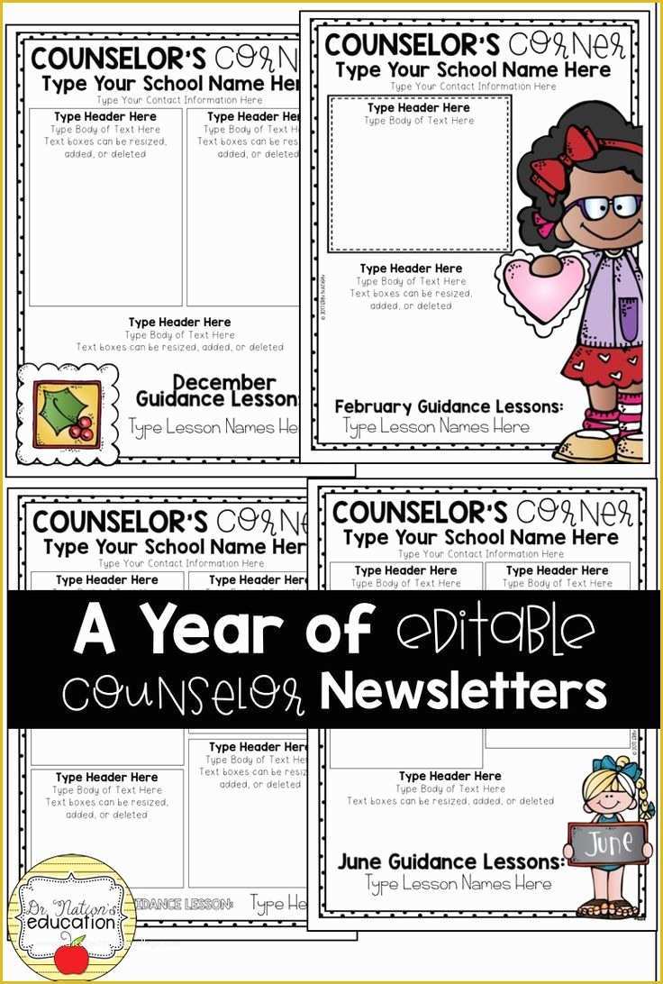 Free Newsletter Templates for School Counselors Of Best 25 Newsletter Templates Ideas On Pinterest