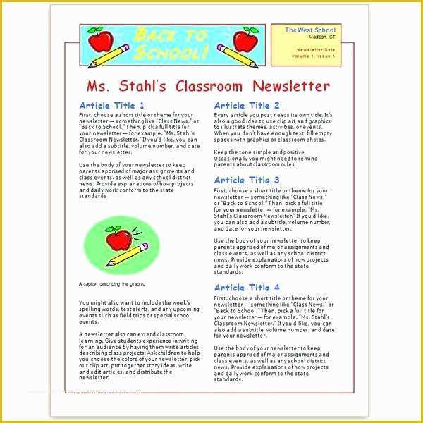 Free Newsletter Templates for School Counselors Of Chevron Classroom Newsletter Template Elementary Class
