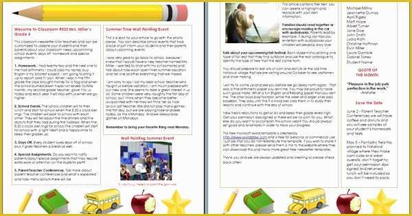 Free Newsletter Templates for School Counselors Of Free Word Newsletter Templates