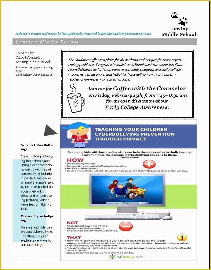 Free Newsletter Templates for School Counselors Of Information Technology Newsletter Ideas 91 Best School