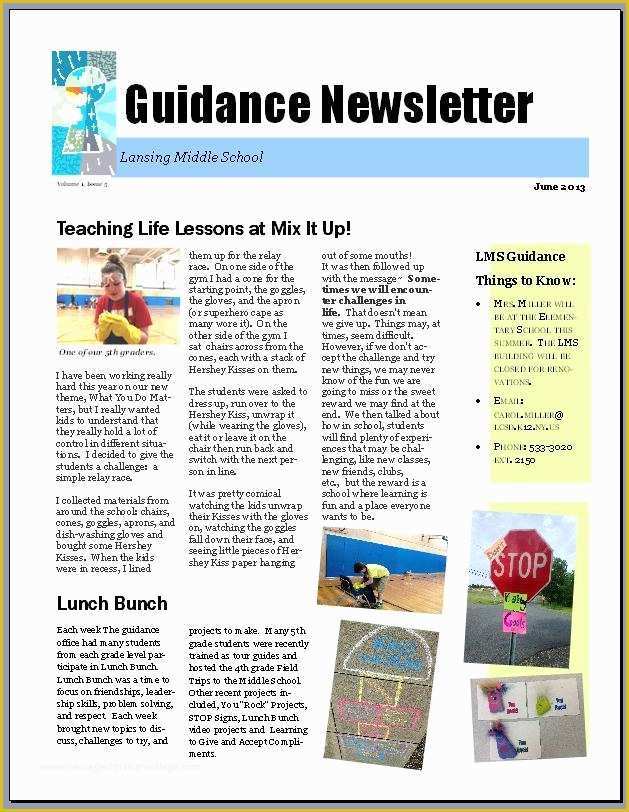 Free Newsletter Templates for School Counselors Of Winding Down the School Year the Middle School Counselor