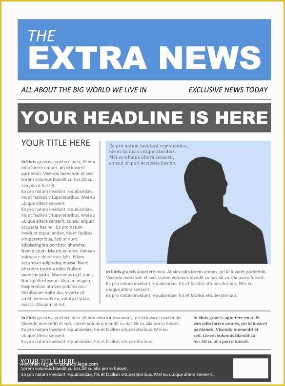 Free Newspaper Template Google Docs Of 25 Free Google Docs Newspaper and Newsletter Template for