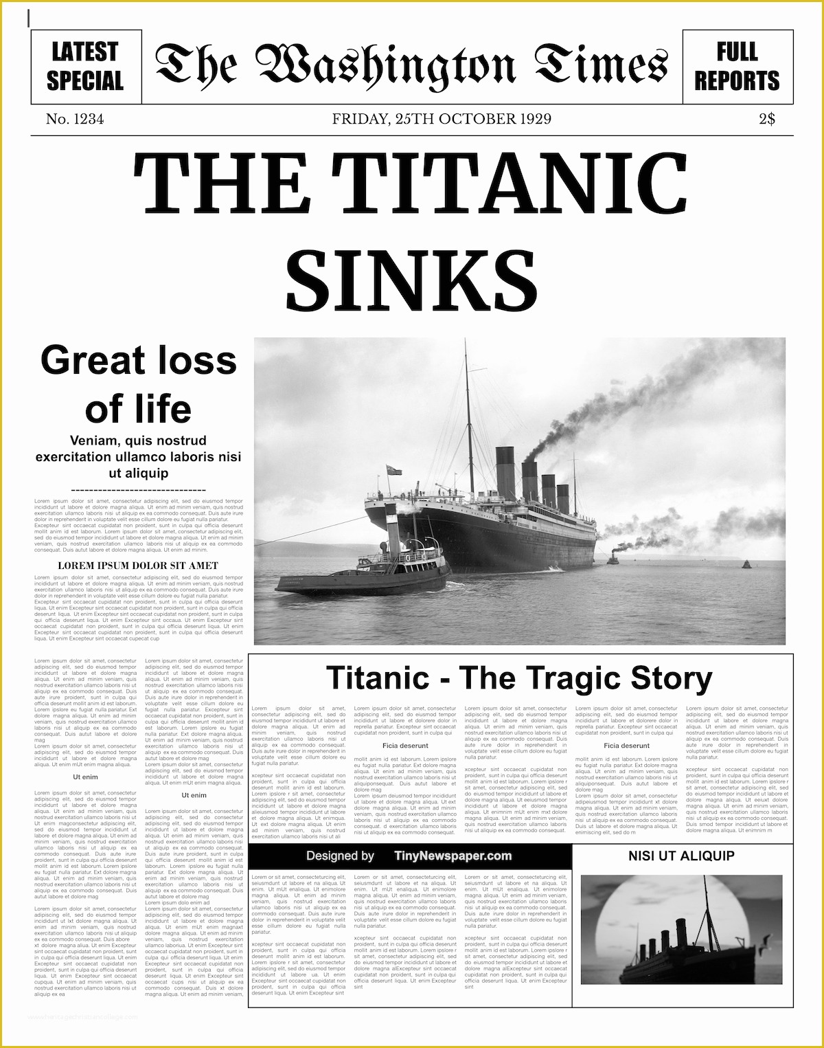 Free Newspaper Template Google Docs Of Editable Newspaper Template