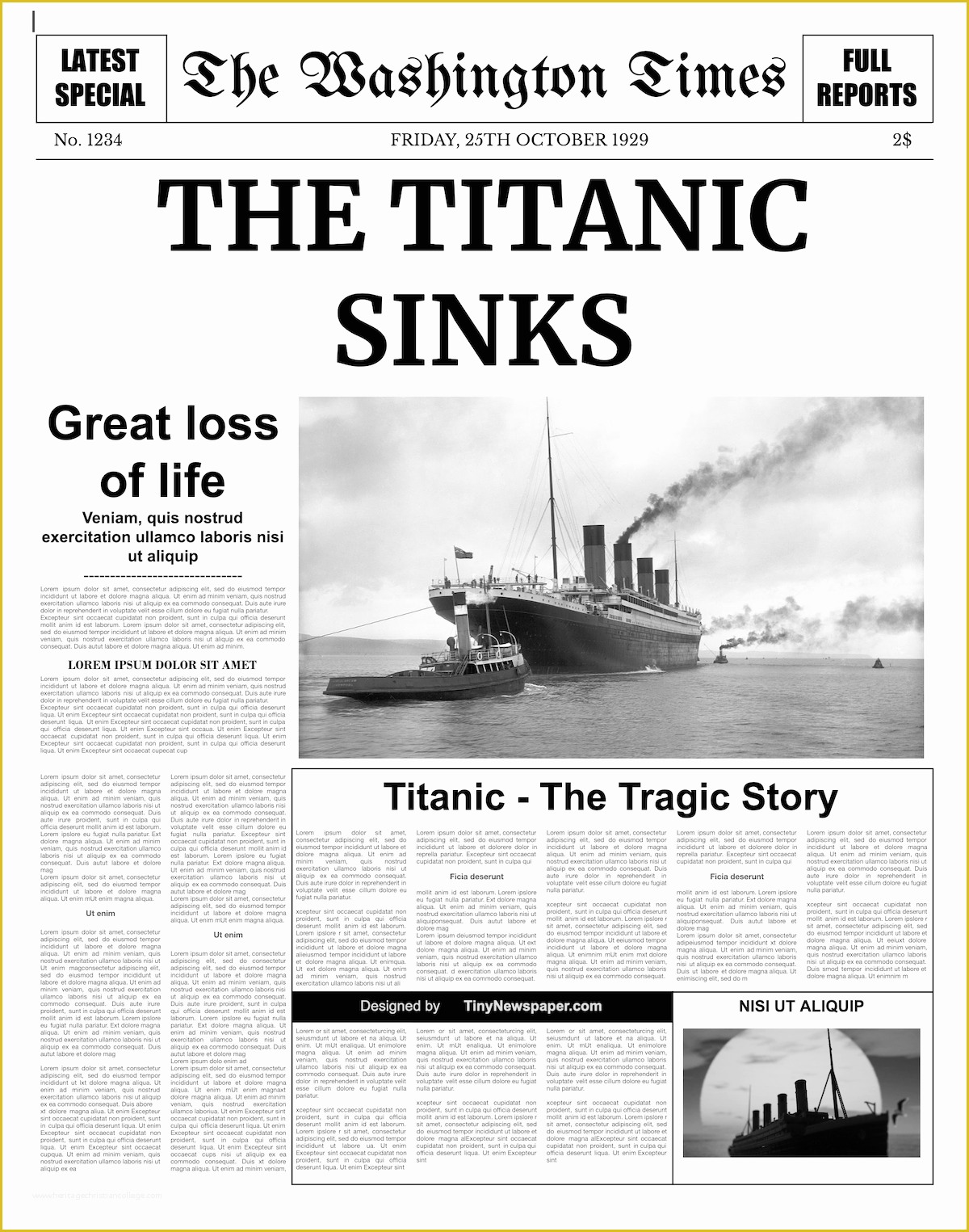  Free Newspaper Template Google Docs Of Editable Newspaper Template 