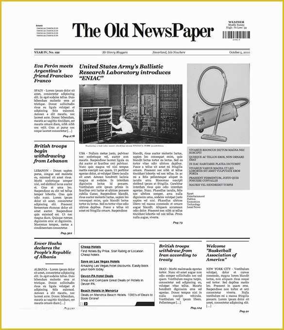 Free Newspaper Template Google Docs Of Free Newspaper Template 10 Blank Google Docs Word