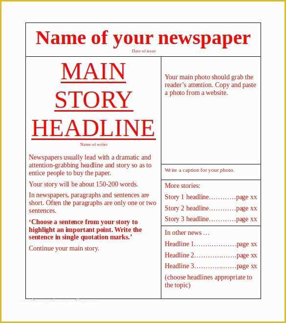 Free Newspaper Template Google Docs Of Free Newspaper Template 10 Blank Google Docs Word