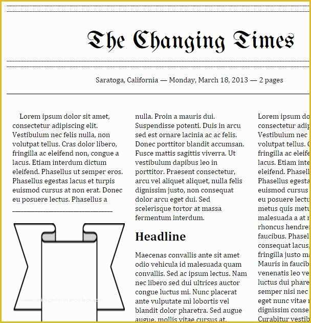 Free Newspaper Template Google Docs Of Free Newspaper Template Google Docs Newspaper Template On