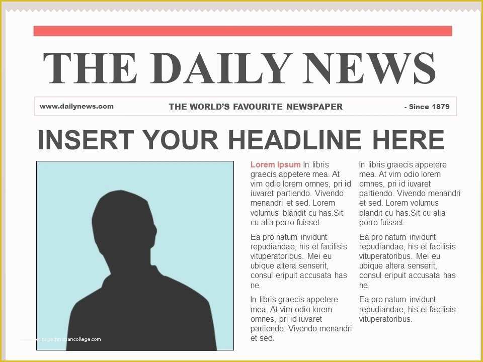 Free Newspaper Template Google Docs Of Newspaper Template 2018