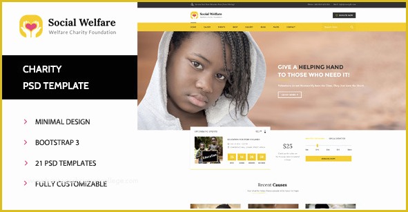 Free Non Profit Website Templates Of 40 Nonprofit Psd Website Template