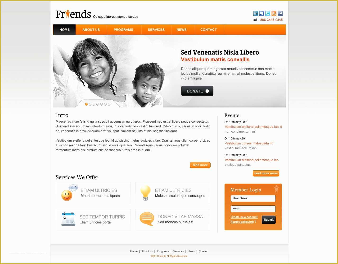 Free Non Profit Website Templates Of Template 4 Non Profit Website