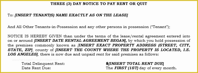Free Notice to Pay Rent or Quit Template Of How Do I Fill Out A 3 Day Notice to Pay Rent or Quit In