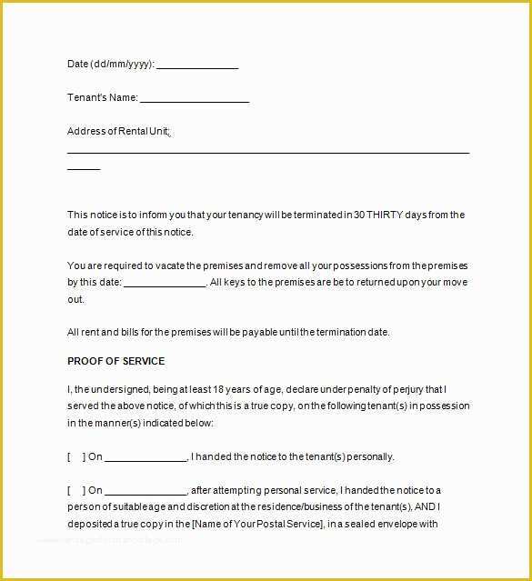 Free Notice to Pay Rent or Quit Template Of Notice Templates 104 Free Word Pdf format Download
