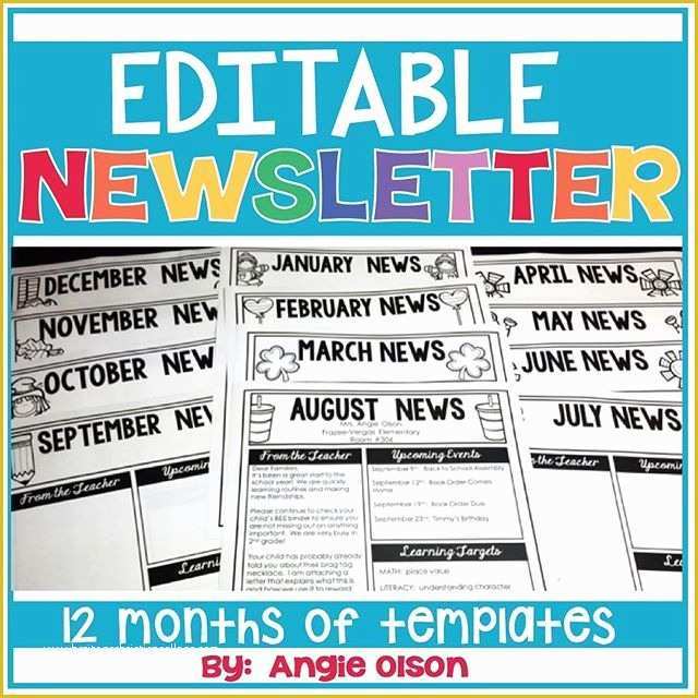 Free November Newsletter Templates Of 1000 Ideas About Preschool Newsletter Templates On