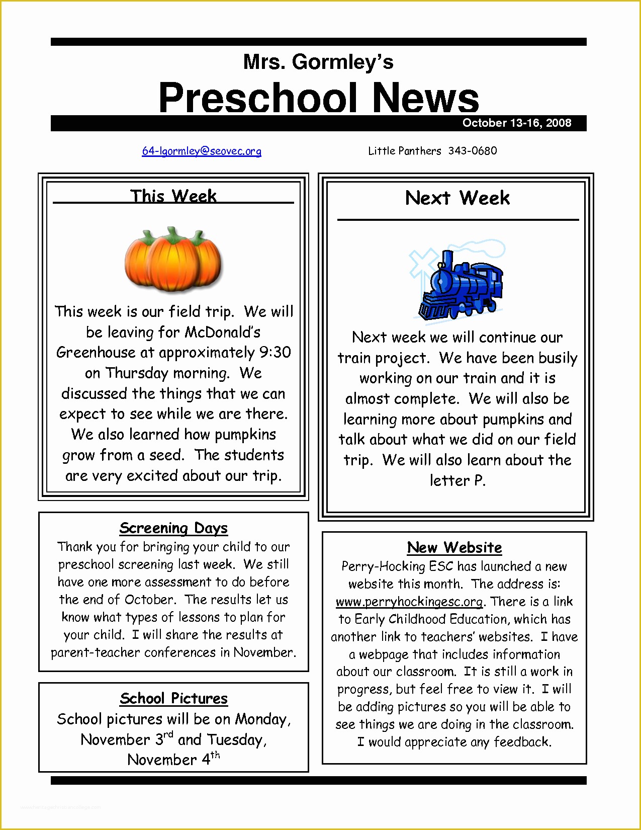 Free November Newsletter Templates Of Best S Of Day Care Newsletter Templates Sample