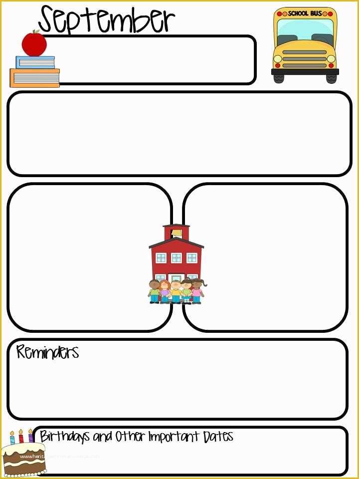 Free November Newsletter Templates Of Thrifty In Third Grade Class Monthly Newsletter