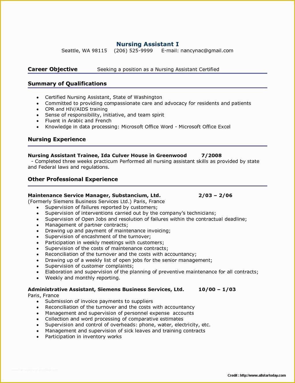 Free Nursing Resume Templates Of Free Nursing Resume Sample Resume Resume Examples