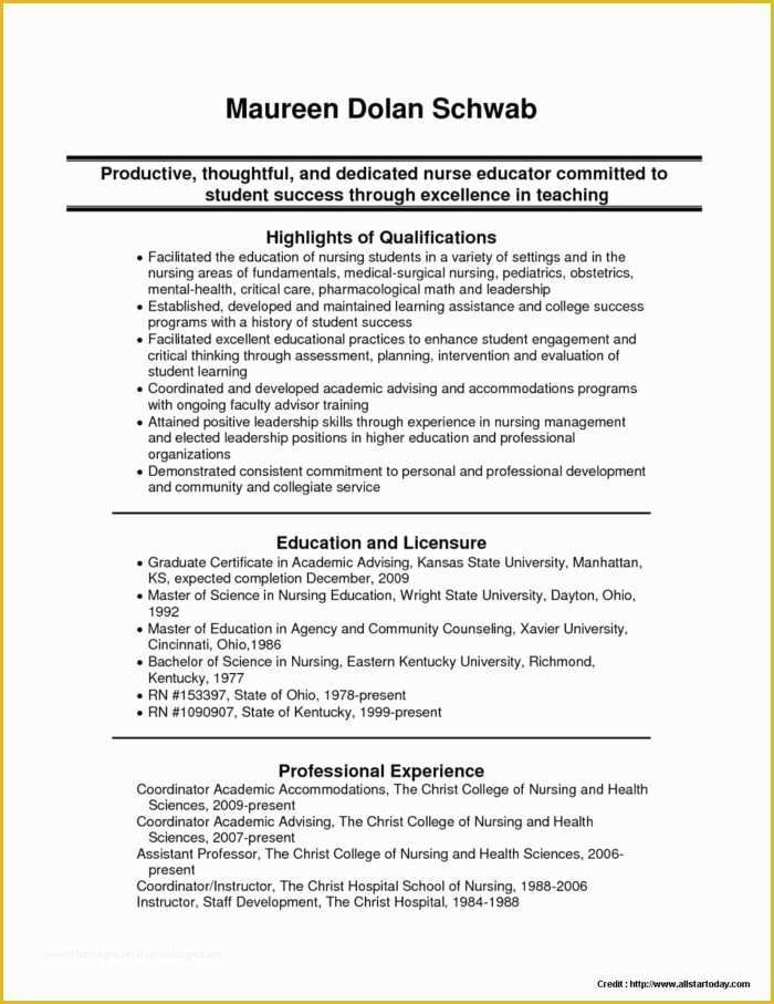 Free Nursing Resume Templates Of Free Nursing Resume Templates Resume Resume Examples