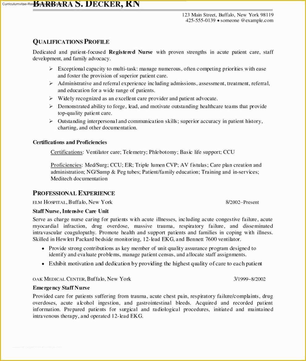 Free Nursing Resume Templates Of Nurse Resume Templates Free Free Samples Examples