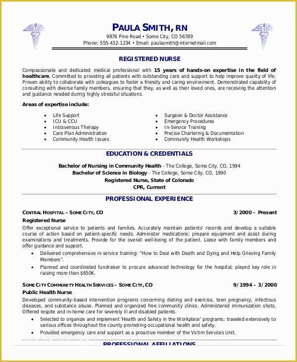 Free Nursing Resume Templates Of Registered Nurse Resume Example 7 Free Word Pdf