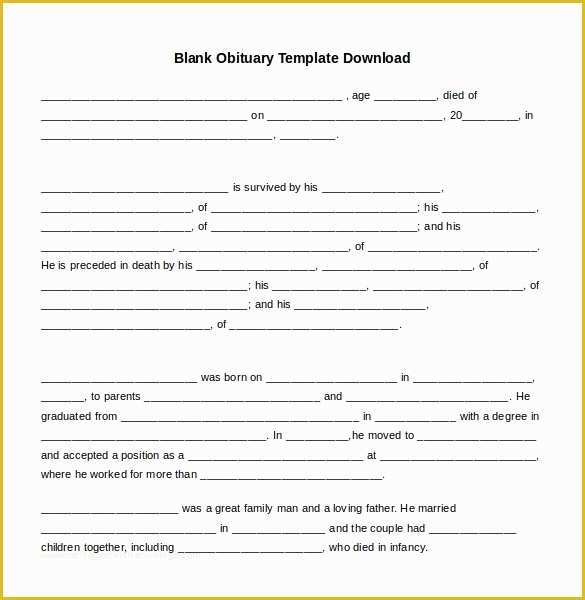 Free Obituary Program Template Download Of 10 Microsoft Word Obituary Templates Free Download