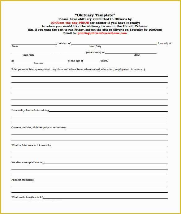 Free Obituary Program Template Download Of 13 Printable Obituary Templates