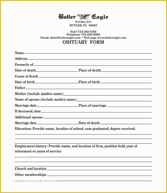 Free Obituary Program Template Download Of 19 Free Obituary Templates Pdf Doc