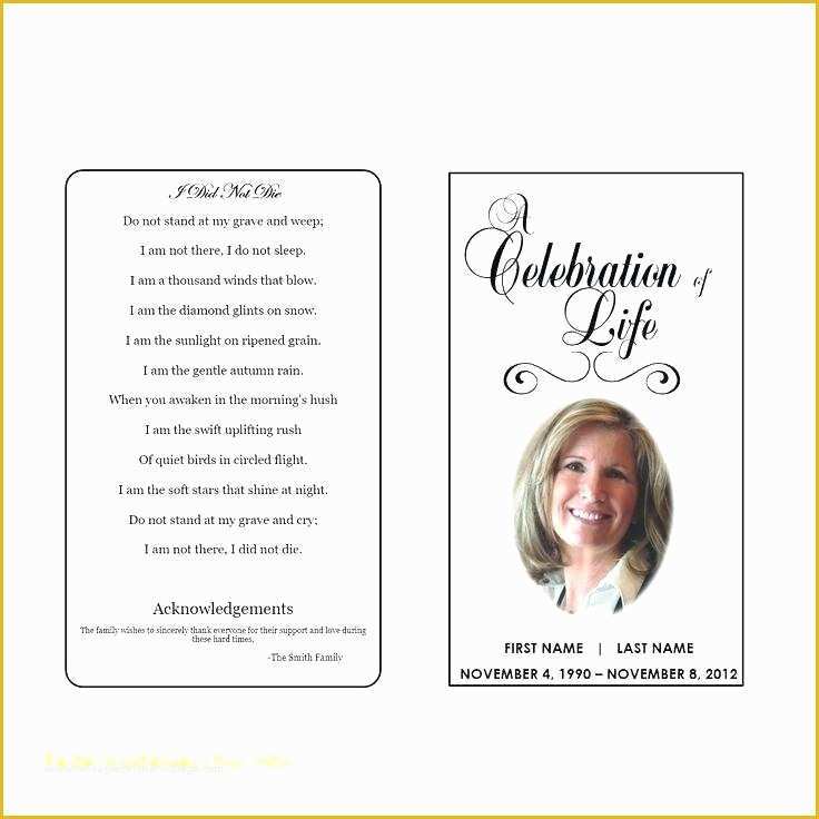 Free Obituary Program Template Download Of Free Editable Funeral Program Obituary Template Picture