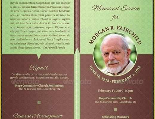 Free Obituary Program Template Download Of Free Editable Funeral Program Obituary Template Picture