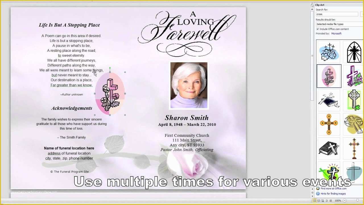 Free Obituary Program Template Download Of How to Customize A Funeral Program Template