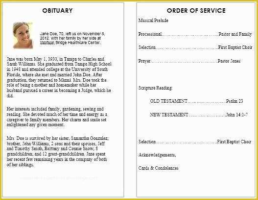 Free Obituary Program Template Download Of Obituary Card Template Ideas for Funeral Service Cards