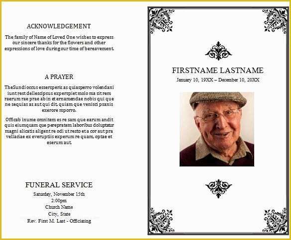 Free Obituary Template Download Of 31 Funeral Program Templates Free Word Pdf Psd