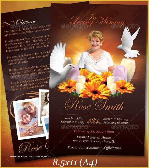 Free Obituary Template Download Of Funeral Obituary Template 25 Free Word Excel Pdf Psd