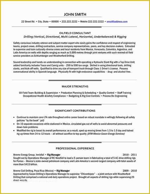 Free Oil and Gas Resume Templates Of 20 Oil and Gas Resume Template – Diocesisdemonteria