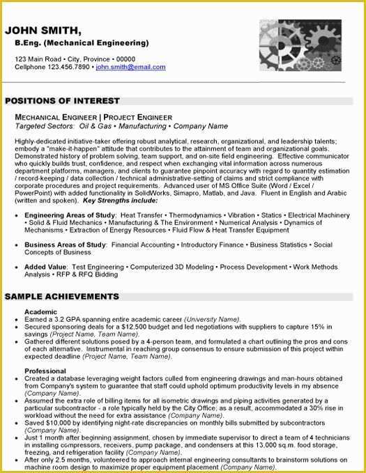 Free Oil and Gas Resume Templates Of Here to This Mechanical Engineer Resume