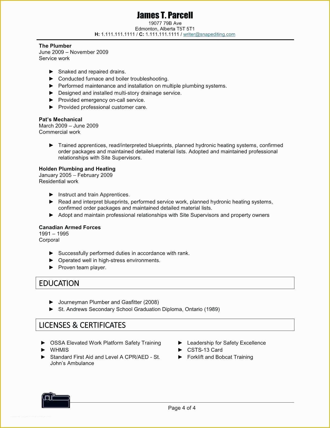 resume writer oil and gas