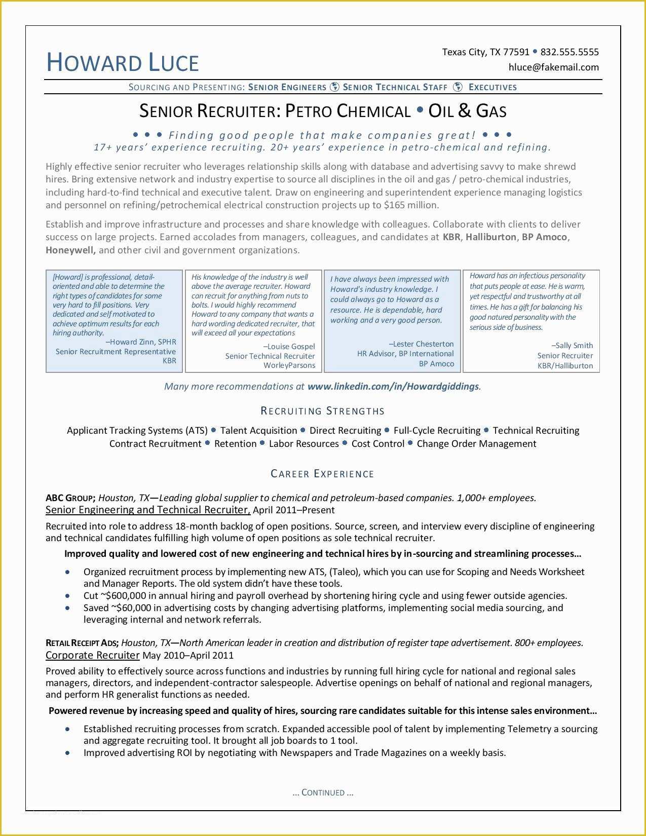 Free Oil and Gas Resume Templates Of Resumes for Oil and Gas Industry Executives This Little