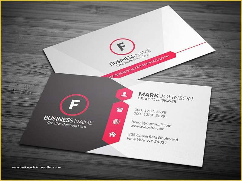 Free Online Business Card Template Of attractive & Modern Corporate Business Card Template