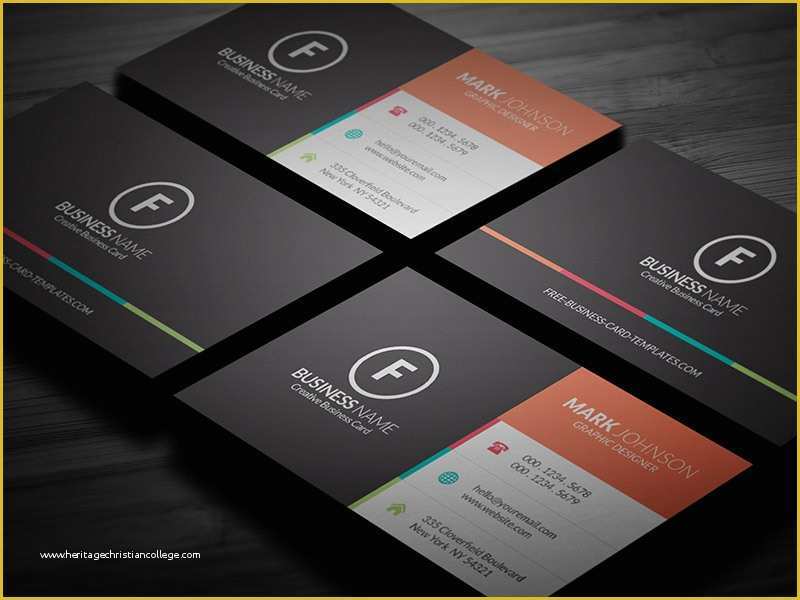 Free Online Business Card Template Of Clean Multicolor Corporate Business Card Template Free