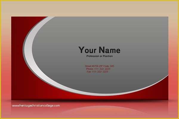 Free Online Business Card Template Of Simple and Clean Red Business Card Template Available for