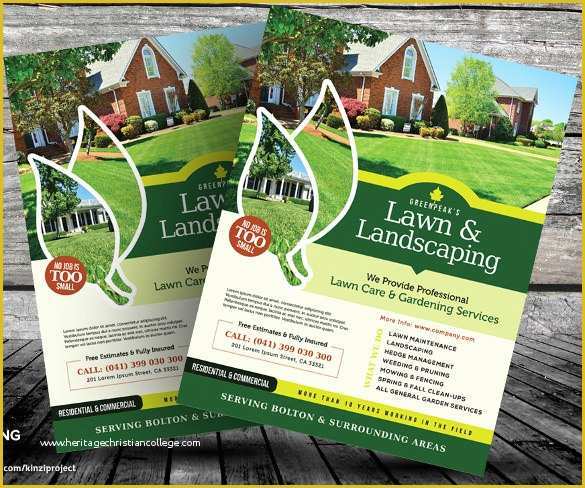 Free Online Landscape Design Templates Of 29 Lawn Care Flyers Psd Ai Vector Eps