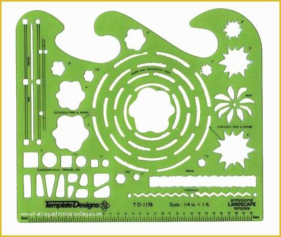 Free Online Landscape Design Templates Of Alvin Td1178 Landscape Design Drafting Template Stencil