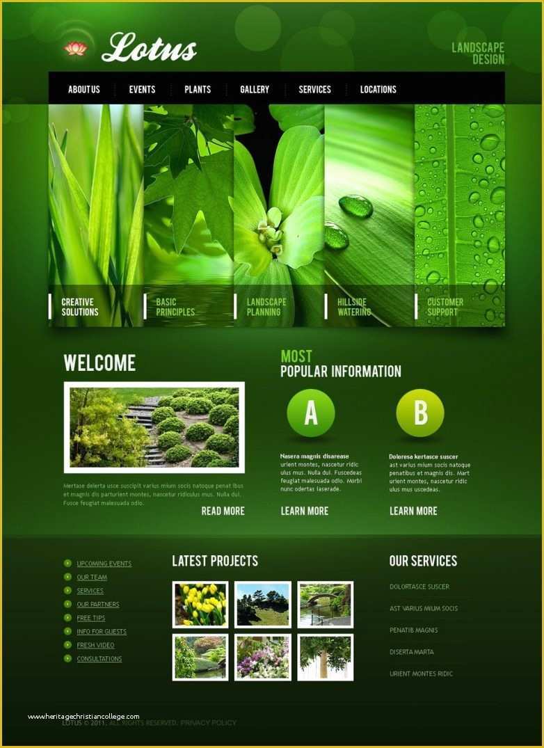 Free Online Landscape Design Templates Of Landscape Design Website Templates Free