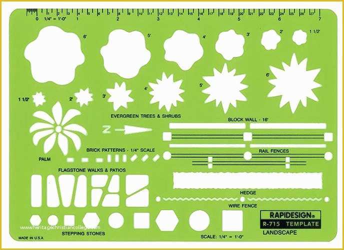 Free Online Landscape Design Templates Of Rapidesign R 715 Landscape Design Drafting Template Stencil