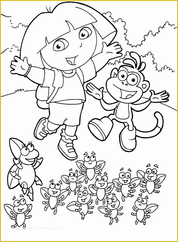 Free Pages Templates Of 20 Dora Coloring Pages – Pdf Png Jpeg Eps
