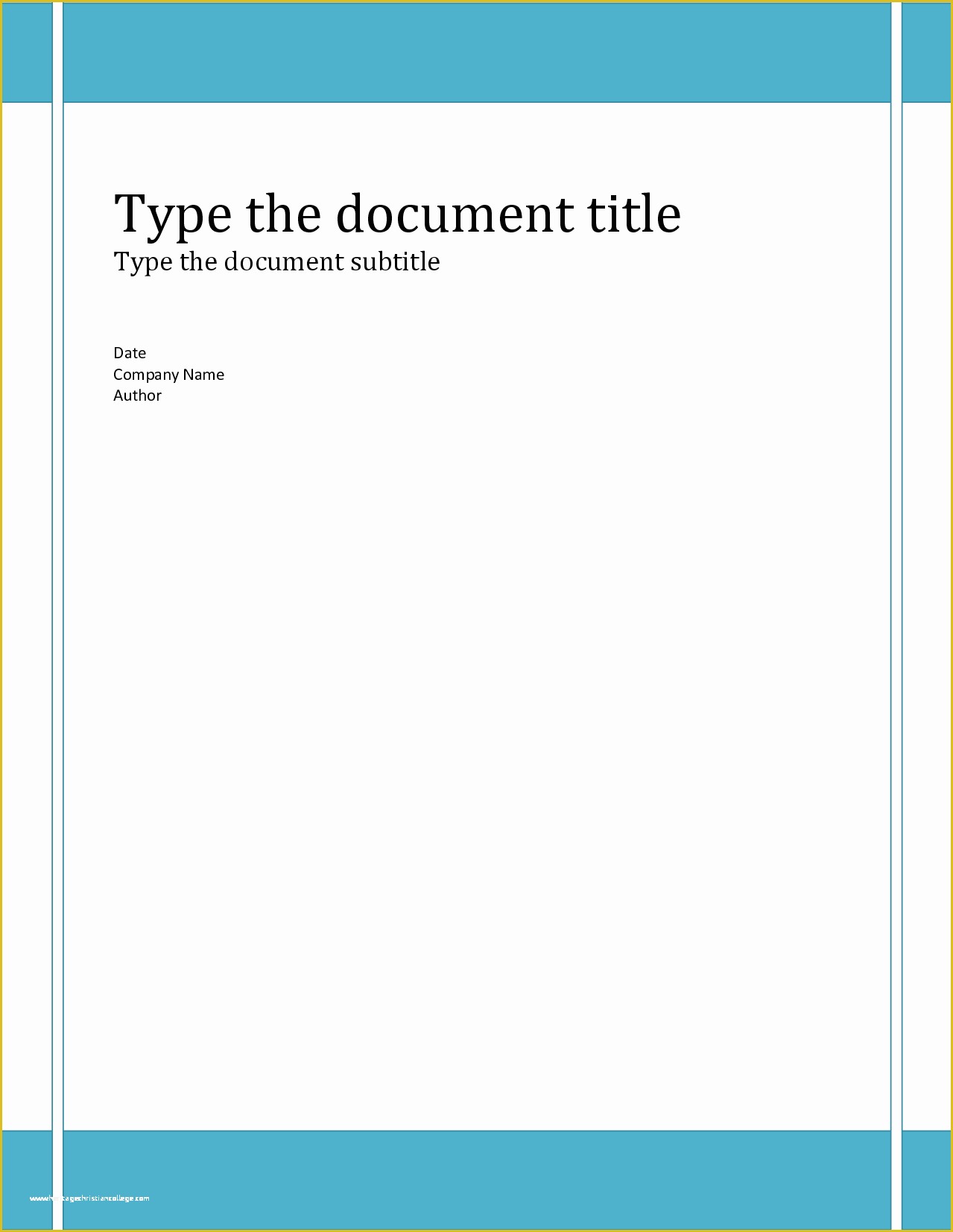 Free Pages Templates Of 6 Report Cover Page Template