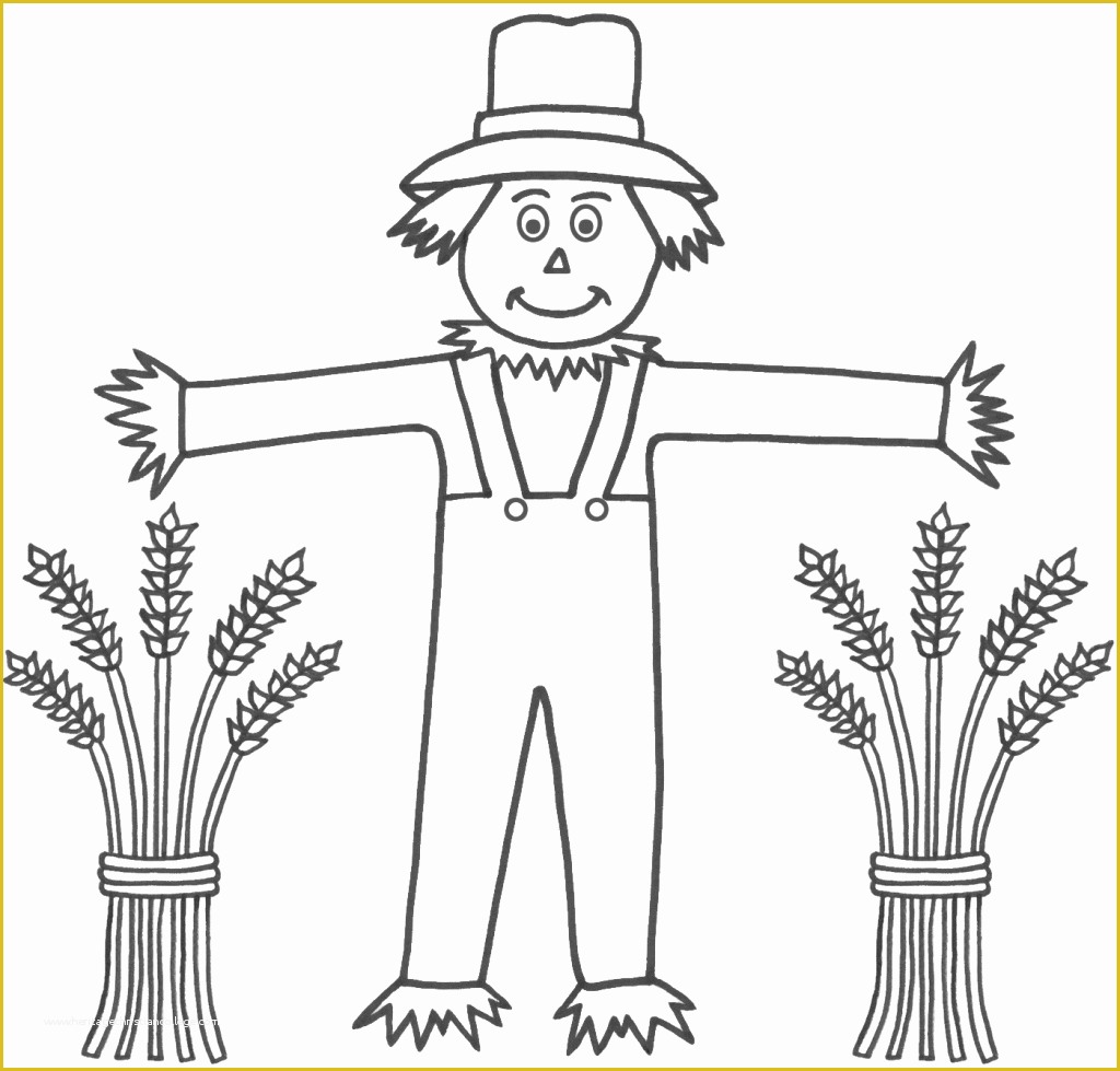 Free Pages Templates Of Free Printable Scarecrow Coloring Pages for Kids