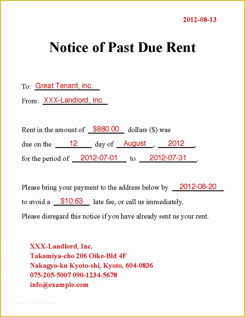 Free Past Due Letter Template Of 10 Best Of Past Due Notice Example Past Due